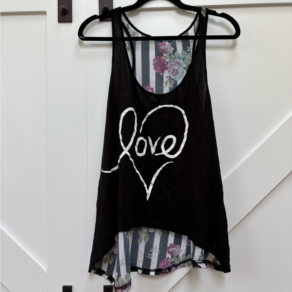 Black Love Tank Top